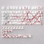 Vibrant Yuzuriha Inori anime keycaps set with sleek side-lit PBT legends, showcasing iconic character art in an Cherry profile.