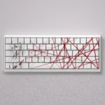 Iconic Yuzuriha Inori anime side-lit PBT keycaps set vibrantly displayed, showcasing sleek translucent legends and vivid character art. Essential Inori deisgn.