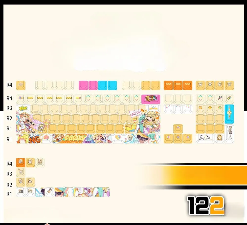 kotone-fujita-cherry-keycapset-mechanical-keyboard-front