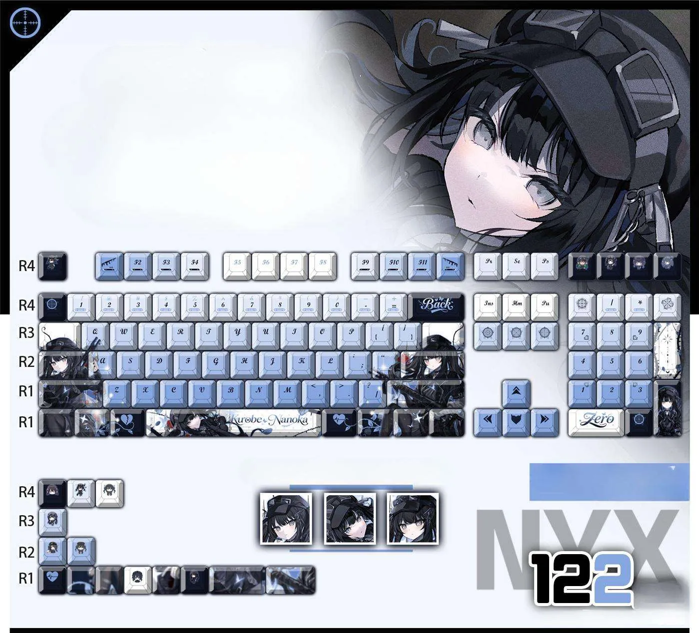 kurobe-nanoka-cherry-keycapset-mechanical-keyboard-cover