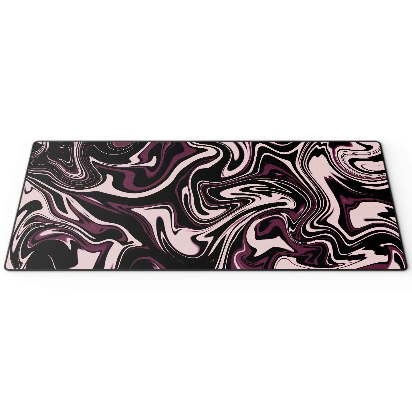 Sleek Liquid Art Desk Mats, an extended mat offering ultra-smooth precision and expansive comfort for peak performance and durability.