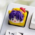 Artistic Exclusive Character Keycap for mechanical keyboards, featuring vibrant, detailed character art from a romantic otome game.