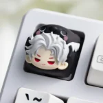 Captivating exclusive Character keycap for mechanical keyboards, showcasing vibrant character art in a romantic otome game aesthetic, perfect for fans.