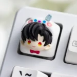 Exclusive Character mechanical keycap from the Love and Deep Space fan tribute collection, showcasing intricate character art with vibrant colors.