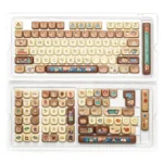 Explore the MOA Profile PBT keycap set Maillard gallery, featuring cozy pastel colors and premium 5-sided dye-sub craftsmanship from all angles.