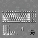 Mirror Themed Cherry Keycap Set gleam, showcasing their sleek, reflective finish. Experience the surprisingly lightweight and warm touch.