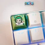 One Piece characters artisan keycap playfully displayed, bringing vibrant anime charm to custom mechanical keyboards.