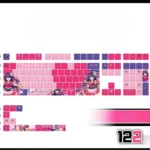 oshinoko-aihoshino-cherry-keycapset-mechanical-keyboard-front