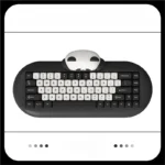 Adorable C68 Panda Mechanical Keyboard showcasing its sleek black and white motif, featuring premium design and signature mahjong sound switches.