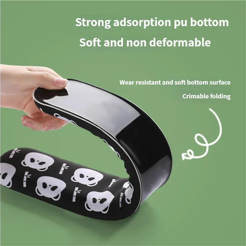 Multiple views of the adorable chubby Panda Wrist Rest, highlighting its ergonomic silicone comfort and whimsical charm as a joyful desk companion.