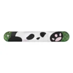 Adorable chubby panda wrist rest in soft white silicone, providing ergonomic comfort. This playful desk companion brightens your workspace.