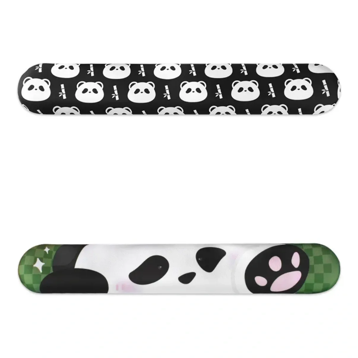 Close-up of the chubby panda ergonomic silicone wrist rest, featuring its adorable soft white design for whimsical desk comfort and joy.
