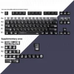 Sleek silver-black Parametric Keycap Set showcasing its algorithmic metallic electroplated design for custom mechanical keyboards.