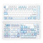 PBT keycap set: Romantic Whispers delicate floral dye-sub design crafted from durable PBT. Soft pastel hues evoke poetic charm and premium elegance.