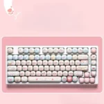 Sweetheart Cat Pink Dream pink cat keycaps set with adorable feline motifs and premium PBT dye-sub quality for mechanical keyboards.