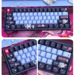 Rabbit Hole side-printed PBT keycap set gallery, revealing whimsical VOCALOID legends and durable design for backlit compact keyboards.
