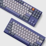 Retro Pale Purple PBT Keycap Set, a unique custom keyboard set with an elegant vintage design and soft artistic purple palette.