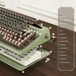 QL75 Mechanical Keyboard. Gallery views of its vintage retro design, enamel-like keycaps, and hot-swappable tri-mode wireless.