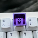 Exclusive Rias Gremory Titanium Artisan Keycap gallery. See the vibrant anime sculpture and captivating purple ice crystal finish from every angle.