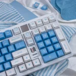 SA Profile Keycaps Set, Sea Salt Ice Cream theme. Cool pastel blue and white translucent details across the set.