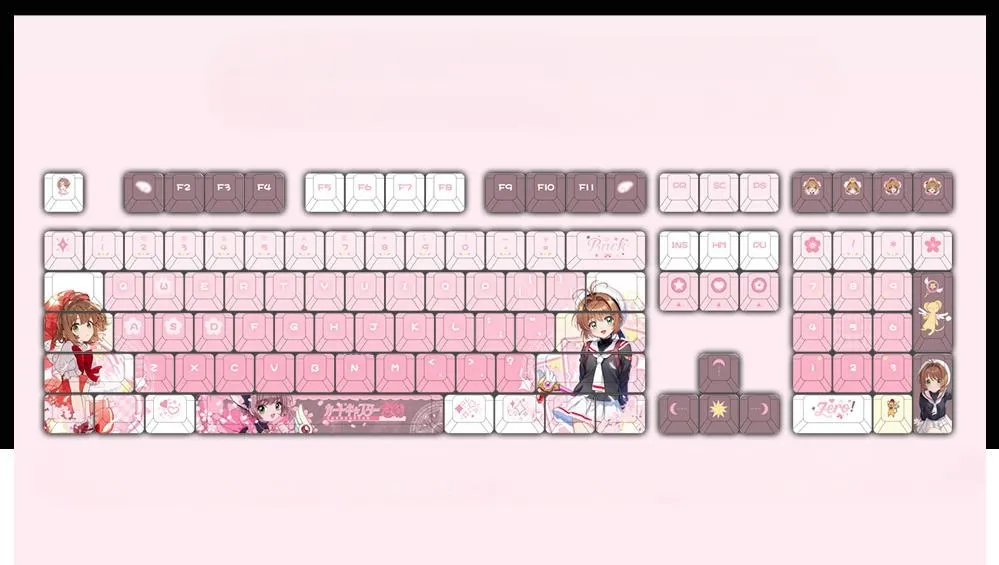 sakura-kinomoto-cherry-keycapset-mechanical-keyboard-upfront