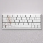 Shiina Mahiru themed backlit PBT keycaps set for mechanical keyboards, showcasing gentle anime art and subtle side-lit legends.