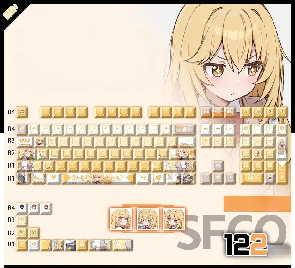 shokuhou-misaki-cherry-keycapset-mechanical-keyboard-cover