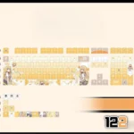 shokuhou-misaki-cherry-keycapset-mechanical-keyboard-front