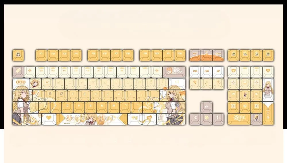 shokuhou-misaki-cherry-keycapset-mechanical-keyboard-upfront