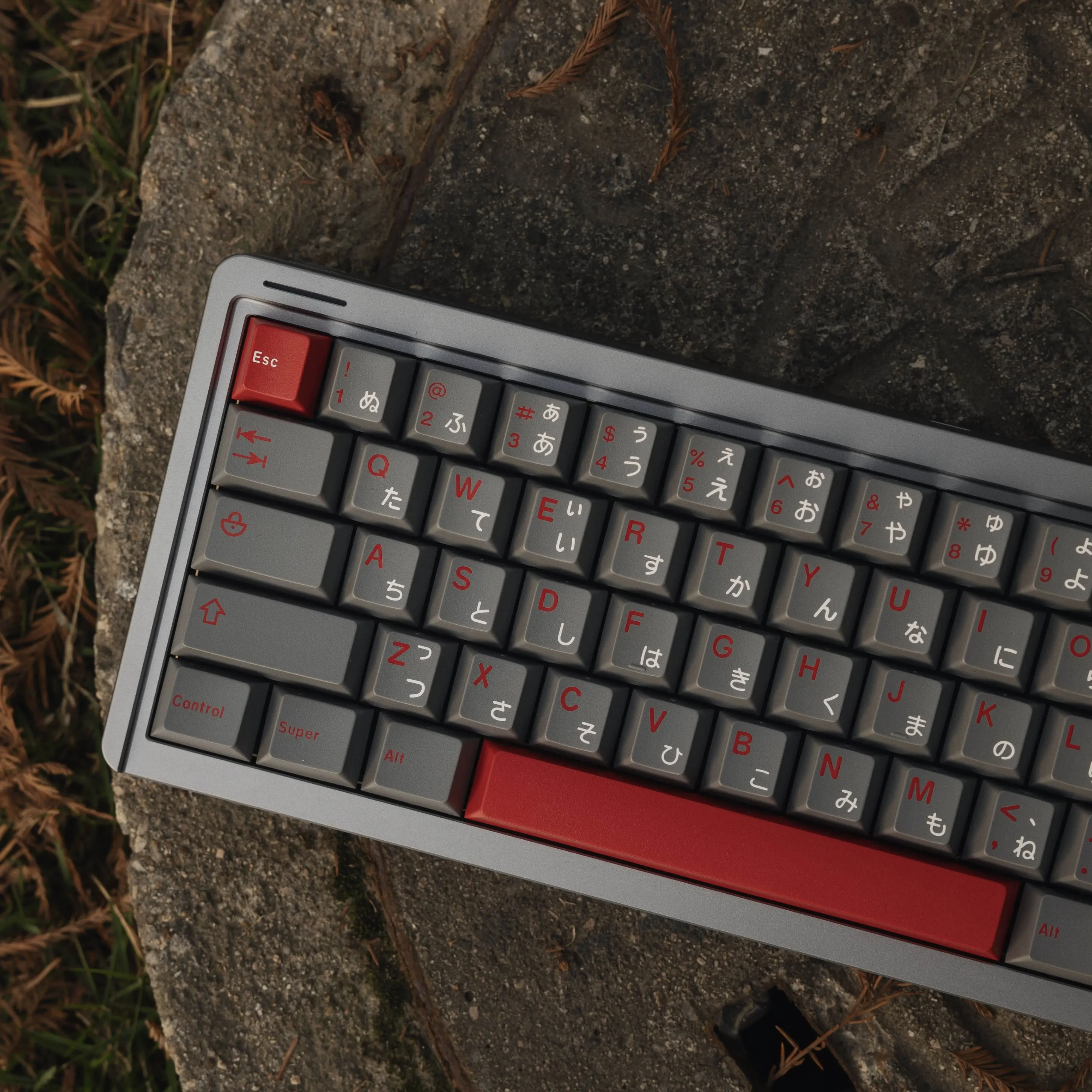 Shuten-doji Cherry Keycap Set showcasing dark, elegant Japanese folklore design with vibrant, crisp legends and a premium finish.