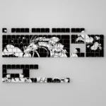 Spirited Away keycaps set featuring iconic Ghibli characters with a dreamy side-lit Cherry profile, showcasing artistic detail and enchanting design.