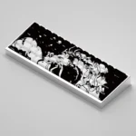 Gallery of Spirited Away side-lit Cherry profile keycaps set, revealing dreamy Studio Ghibli aesthetics and iconic characters from various perspectives.