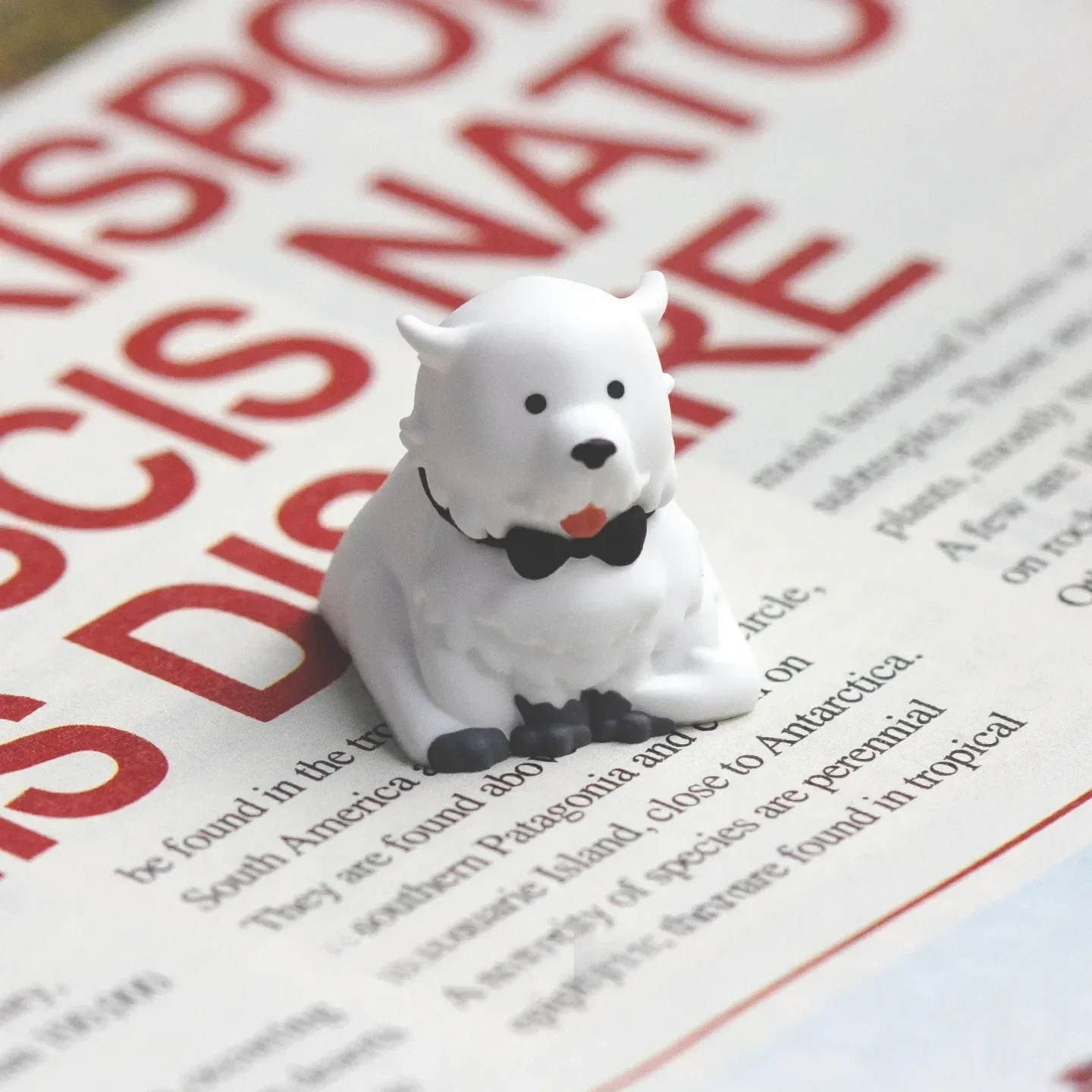 Detailed handcrafted Spy x Family Bond Forger artisan keycap for mechanical keyboards, featuring its charming, vibrant resin sculpture from multiple choices.