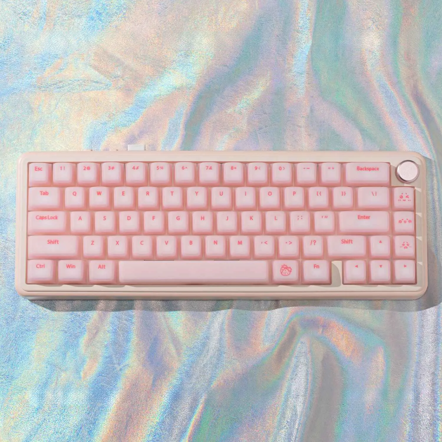 stylish-pink-cherry-keycapset-mechanical-keyboard-cover