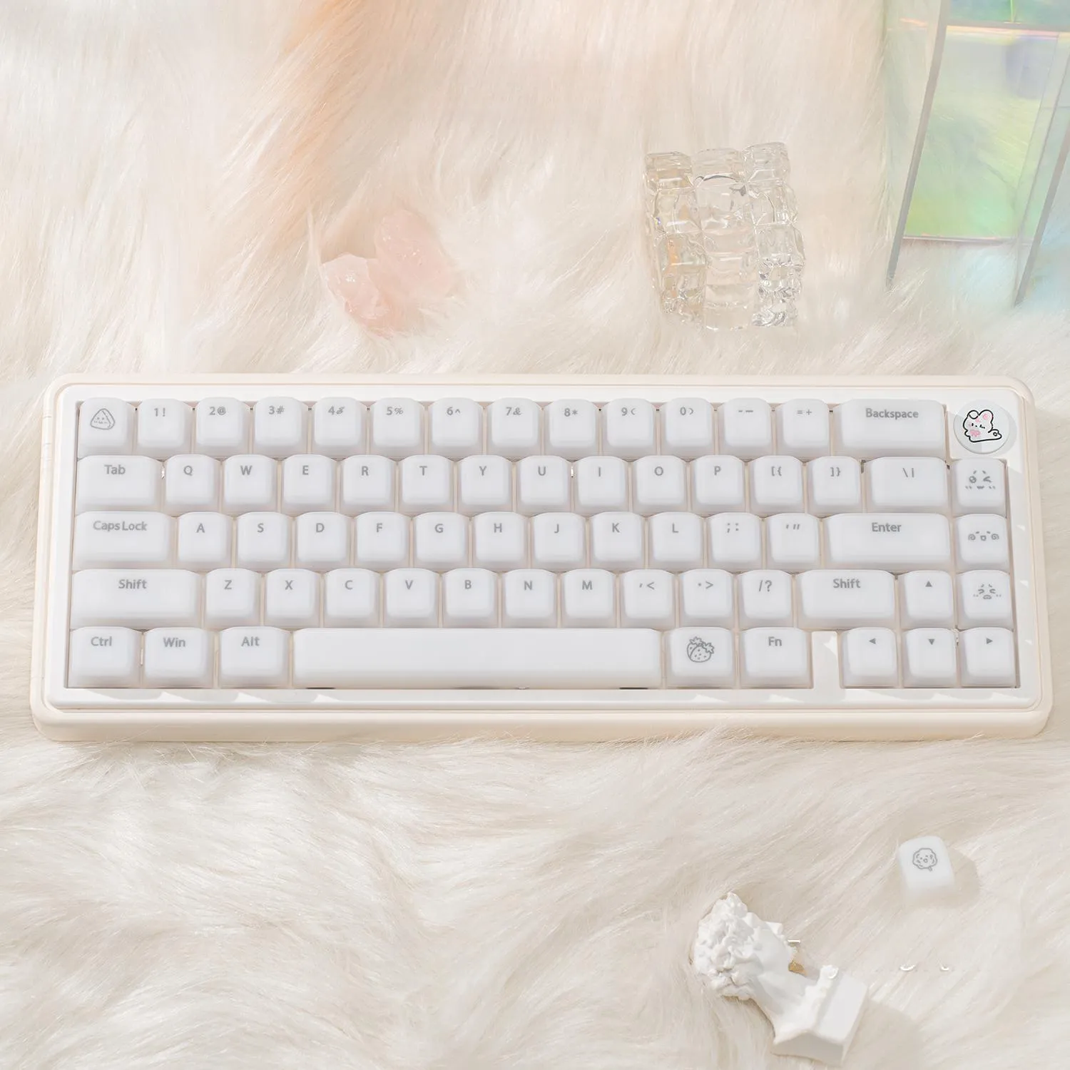 stylish-white-cherry-keycapset-mechanical-keyboard-cover