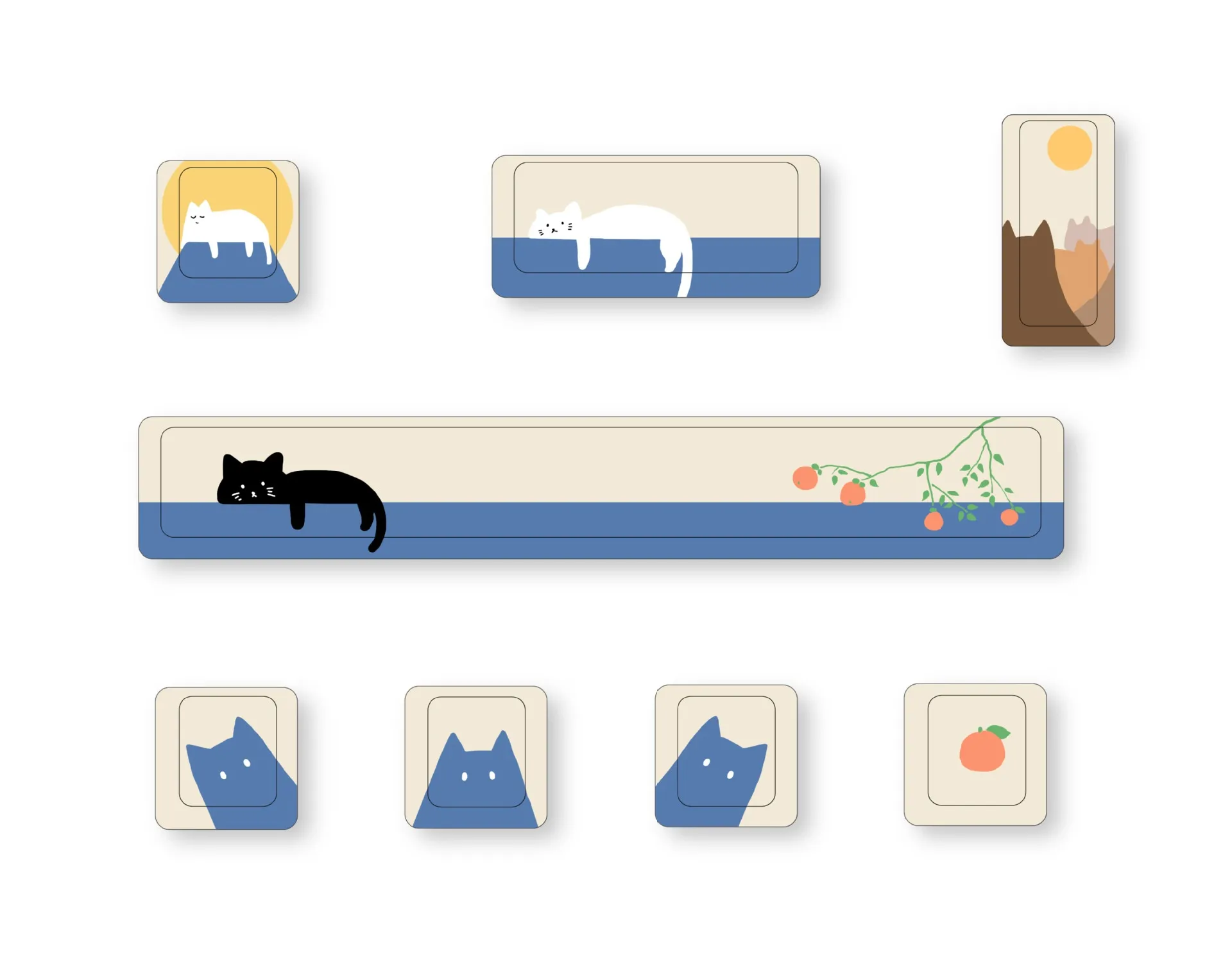 sunset-meow-cherry-supplement-keycap-set-cover