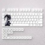 Vibrant Takanashi Rikka anime keycaps set, featuring exclusive character art and signature colors in a playful, shine-through Cherry custom design