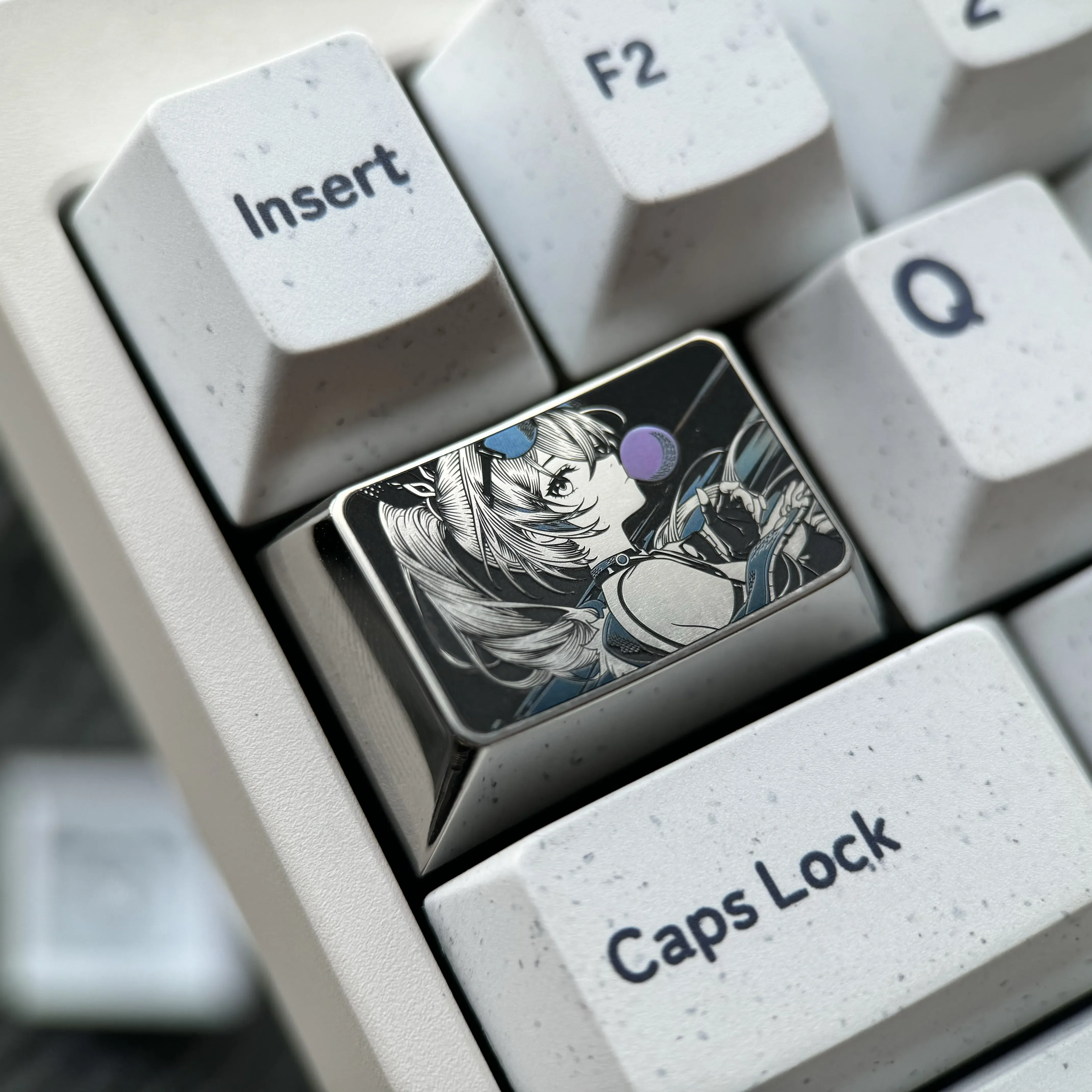 A gallery of the Honkai: Star Rail: Silver Wolf Titanium Keycaps, revealing the intricate metallic artistry and vivid character detail from all selections.