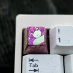 Vibrant Sakura Akino Keycaps displaying an enchanting anime design. creatives design purposely for fans collections.