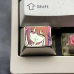 Exquisite Tokisaki Kurumi titanium artisan keycap for Date A Live fans, displaying the vibrant character and intricate ice crystal details.