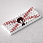 Full gallery view of Tokisaki Kurumi keycaps set, showcasing the exclusive anime character design with a striking red and black gothic aesthetic.