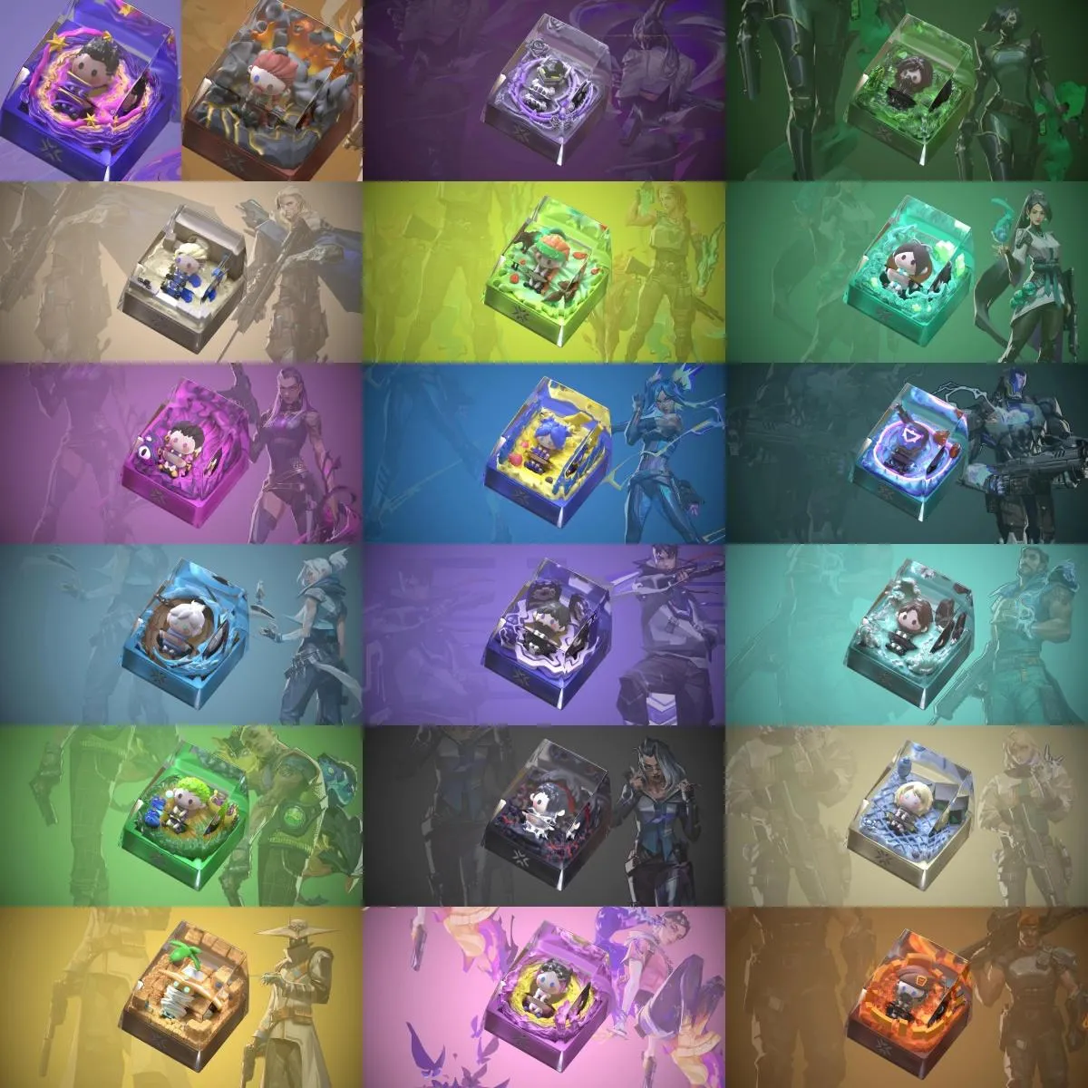 valorant-cute-characters-transparent-keycaps-cover