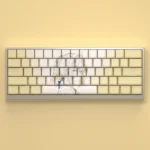 Elegant Violet Evergarden Keycaps Set for mechanical keyboards, showcasing exclusive side-lit translucent legends and a serene, artistic color palette.