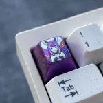 Vibrant Virtual YouTuber: Ninomae Ina'Nis Keycaps gallery, showcasing its rich purple metallic luster and sleek handcrafted design.