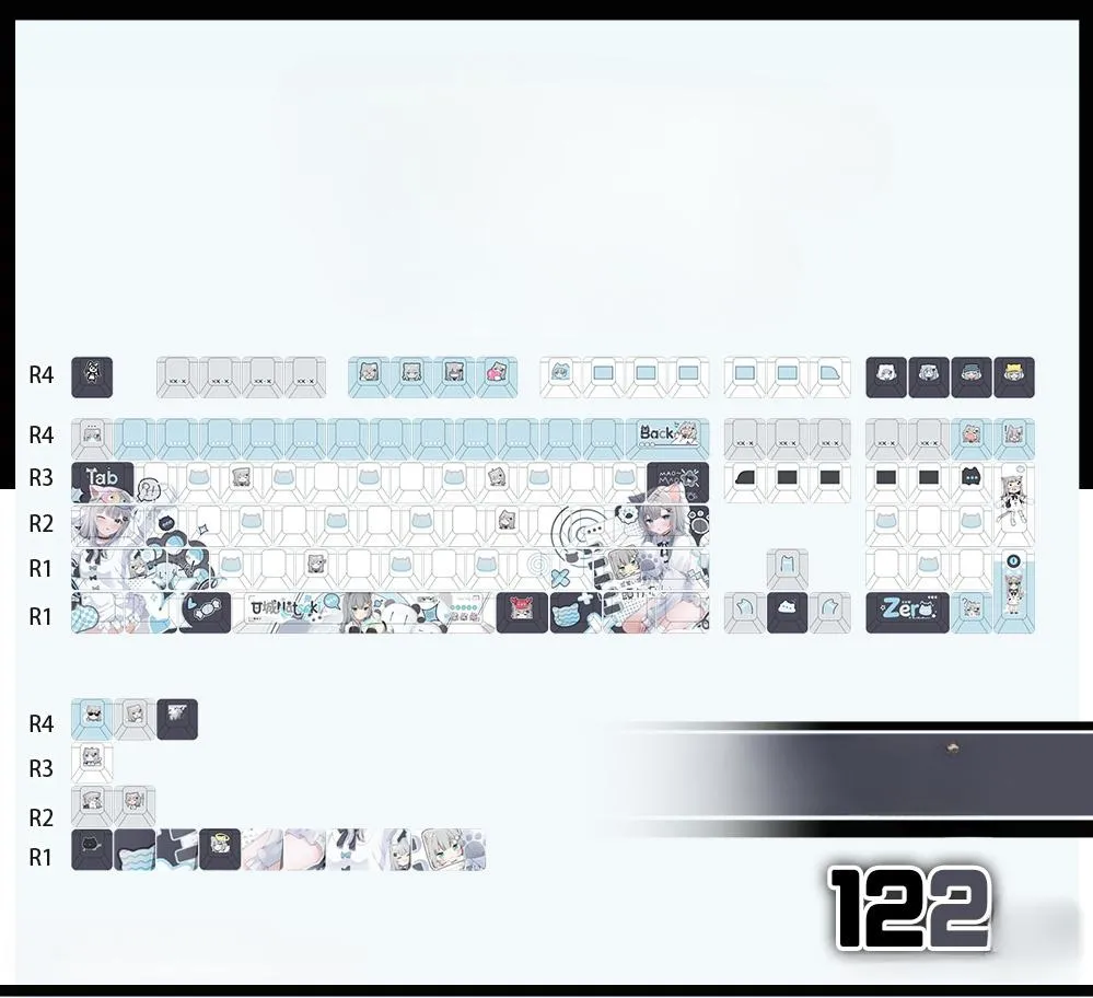 virtualyoutuber-nachoneko-cherry-keycapset-mechanical-keyboard-front