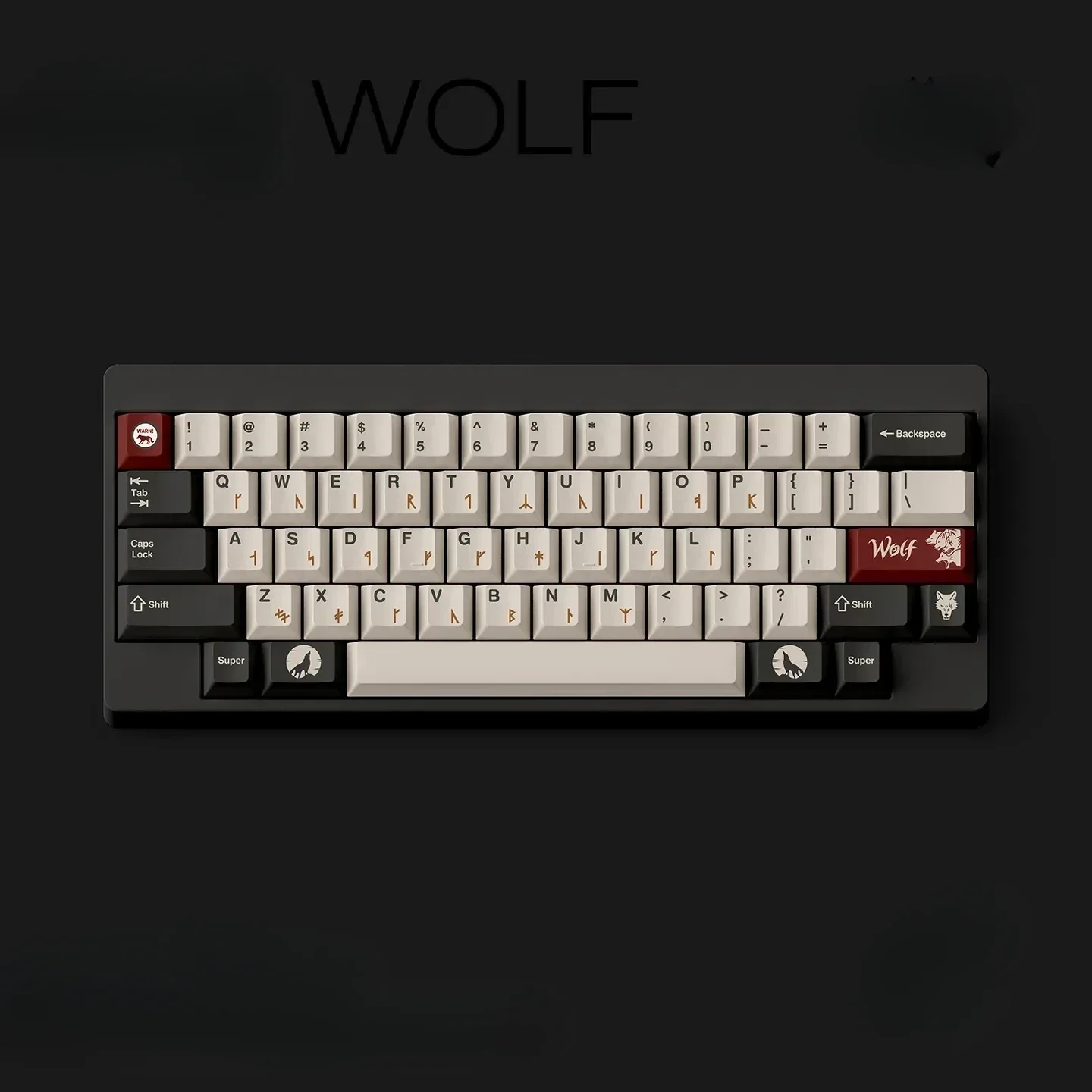 Discover the Wolf Keycap Set through vivid gallery images, showcasing its intricate PBT dye-sub thick design. Experience untamed wilderness spirit.