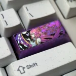 Exquisite Yae Miko Titanium Artisan Keycap gallery showcasing its vibrant anime aesthetics and lustrous titanium craftsmanship.