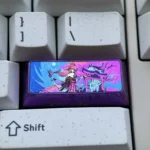 Exquisite Yae Miko Titanium Alloy Keycap gallery for Genshin Impact, revealing its vibrant anime art and premium finish from all angles.
