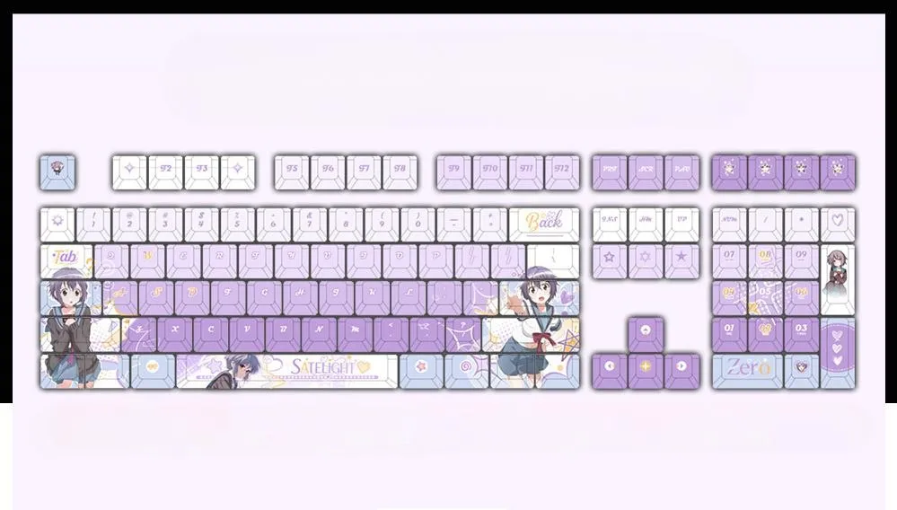 yuki-nagato-cherry-keycapset-mechanical-keyboard-upfront
