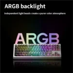 5087 V3 Magnetic Gaming Keyboard: Sleek two-tone black, translucent details, highlighting ultra-responsive magnetic switches. Designed for gamers.